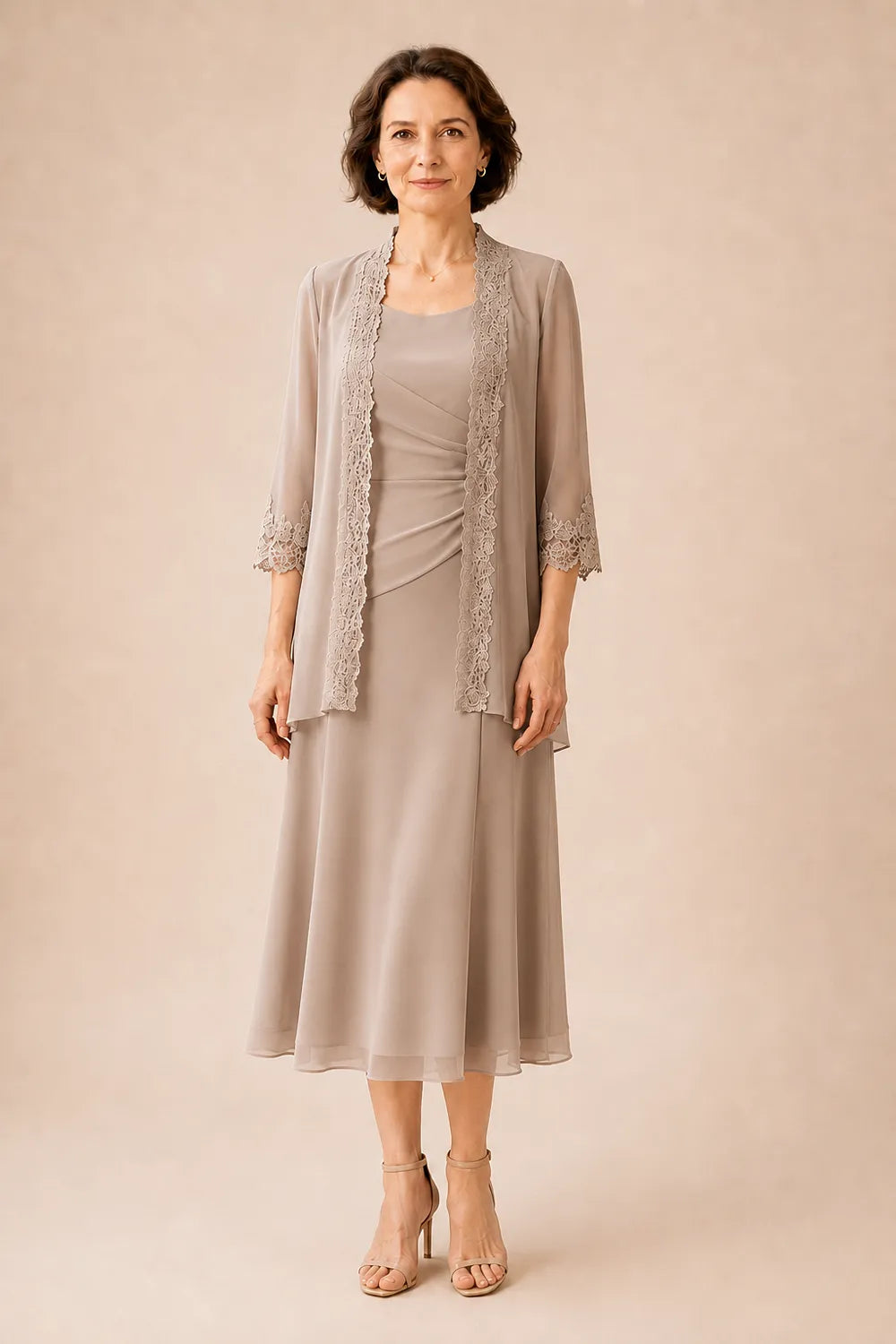 Mother of the Bride Midi Dress with Jacket
