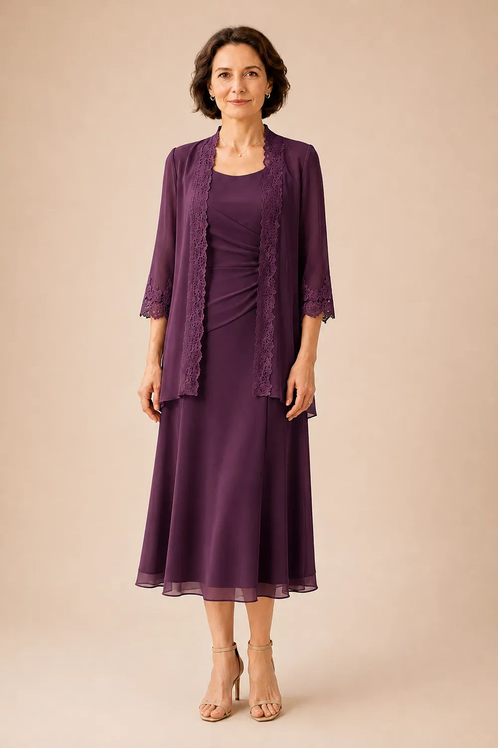 Mother of the Bride Midi Dress with Jacket