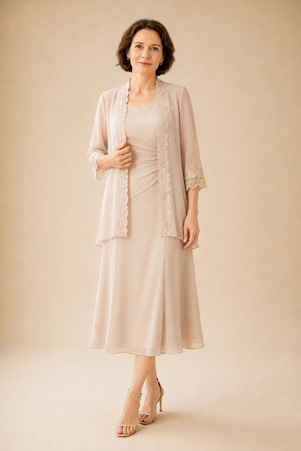Mother of the Bride Midi Dress with Jacket