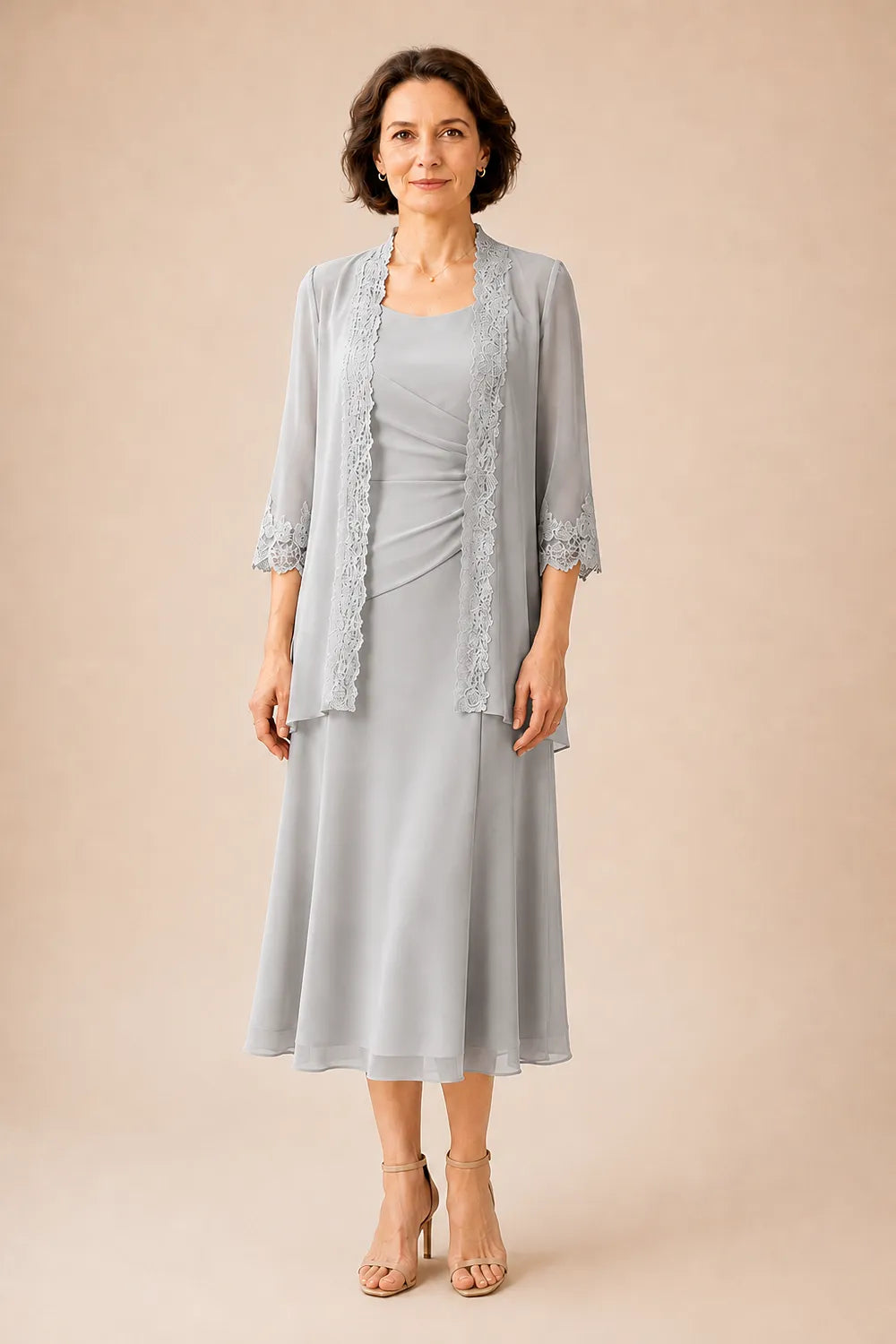 Mother of the Bride Midi Dress with Jacket