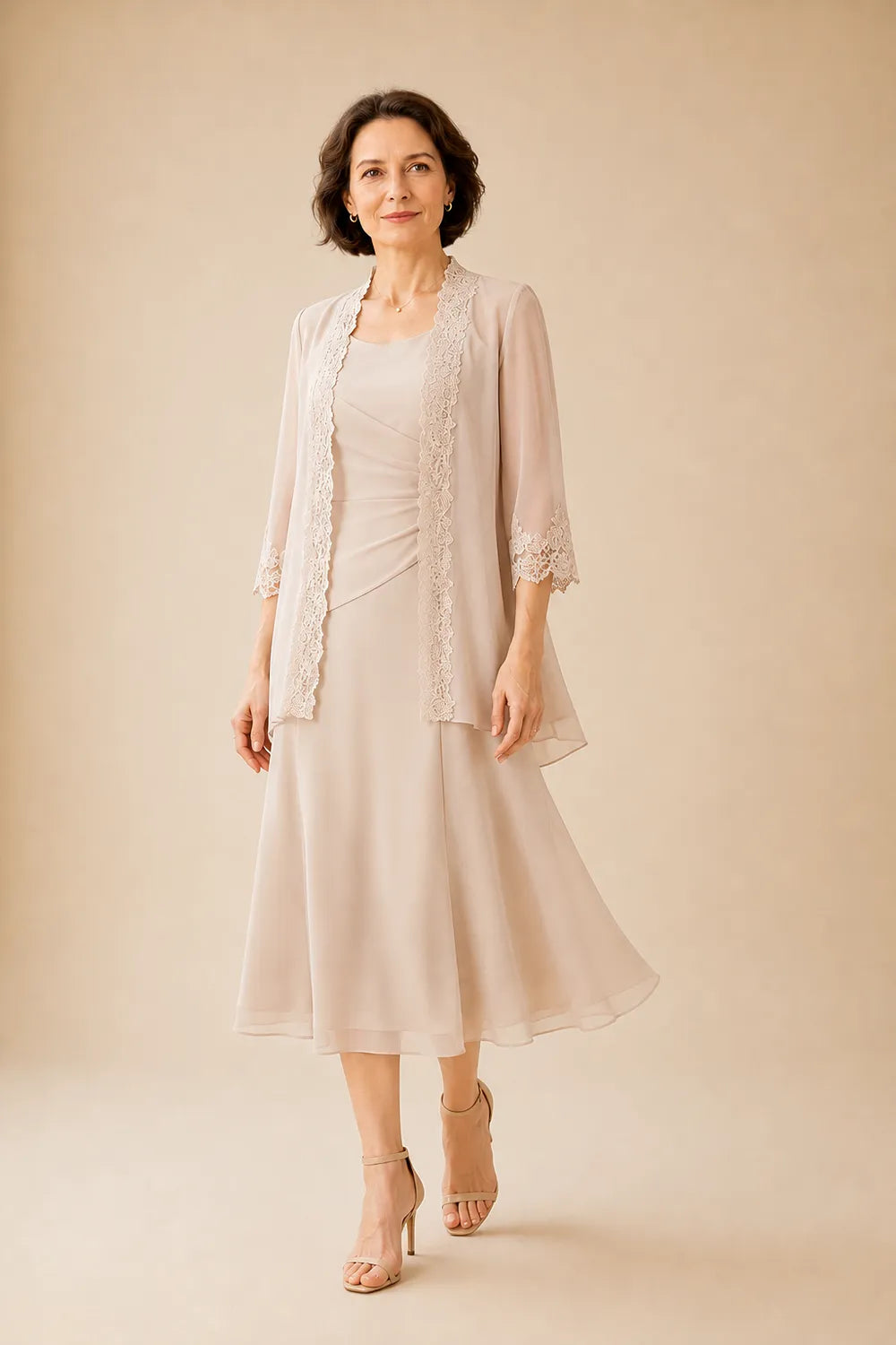 Mother of the Bride Midi Dress with Jacket