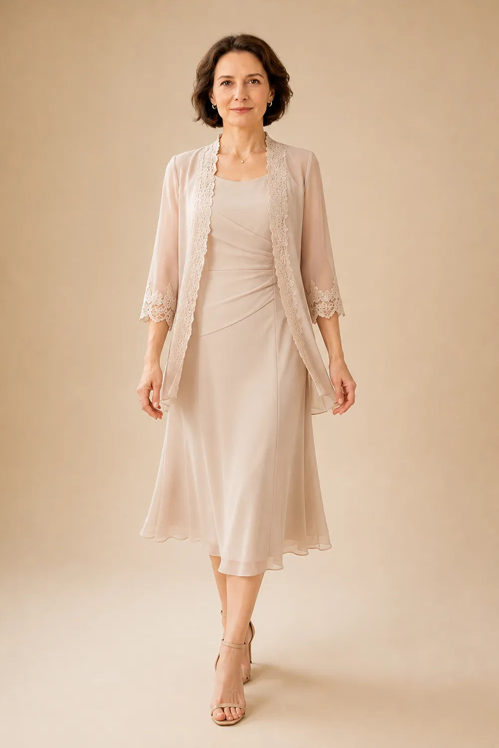 Mother of the Bride Midi Dress with Jacket