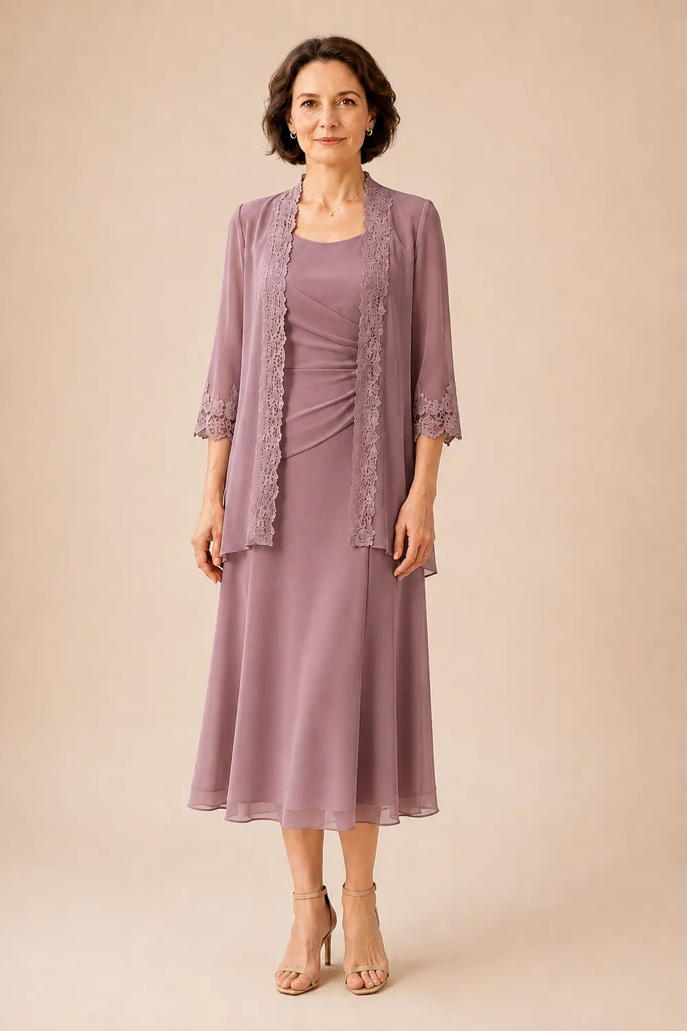 Mother of the Bride Midi Dress with Jacket