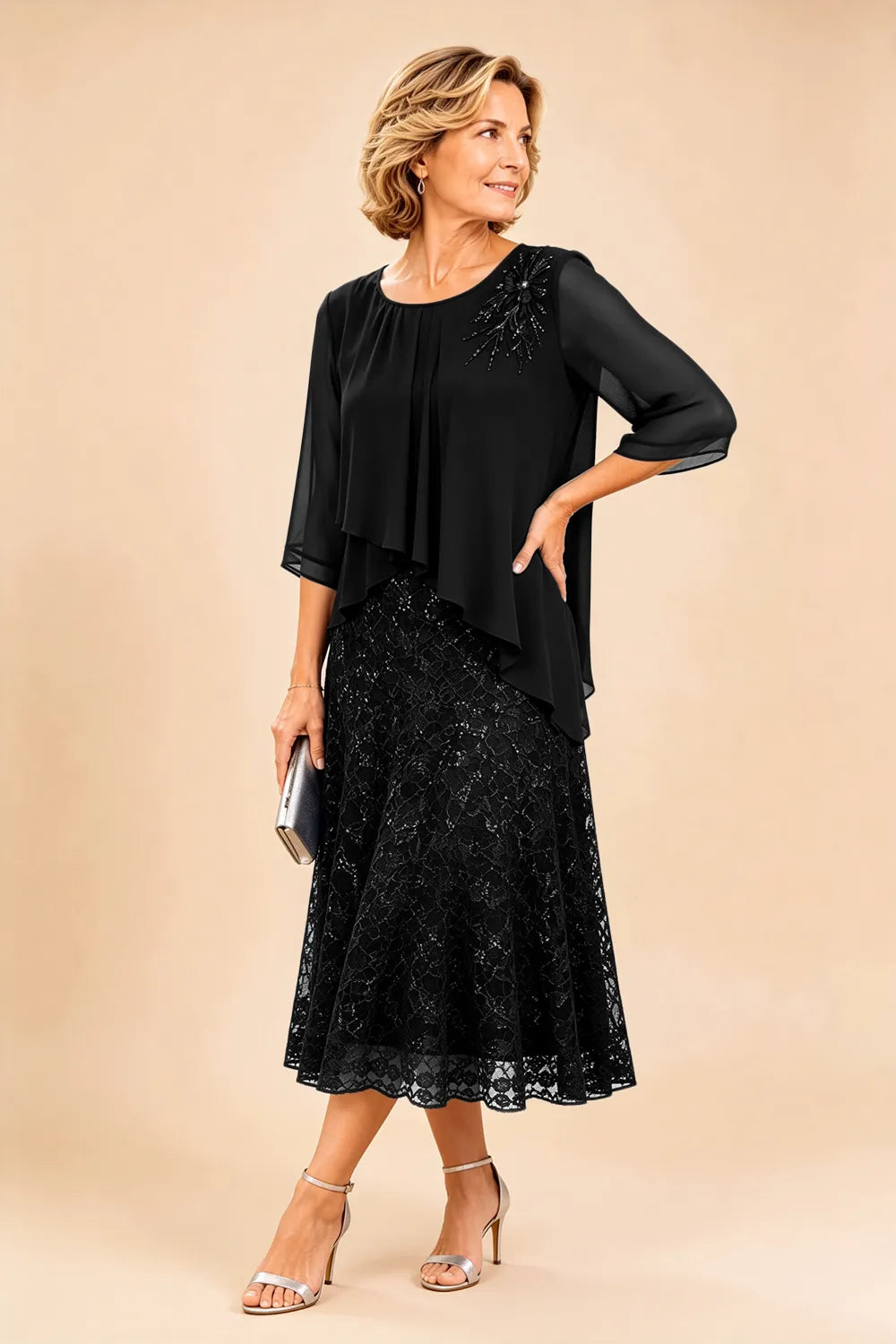 Overlay Mother of the Bride Dress