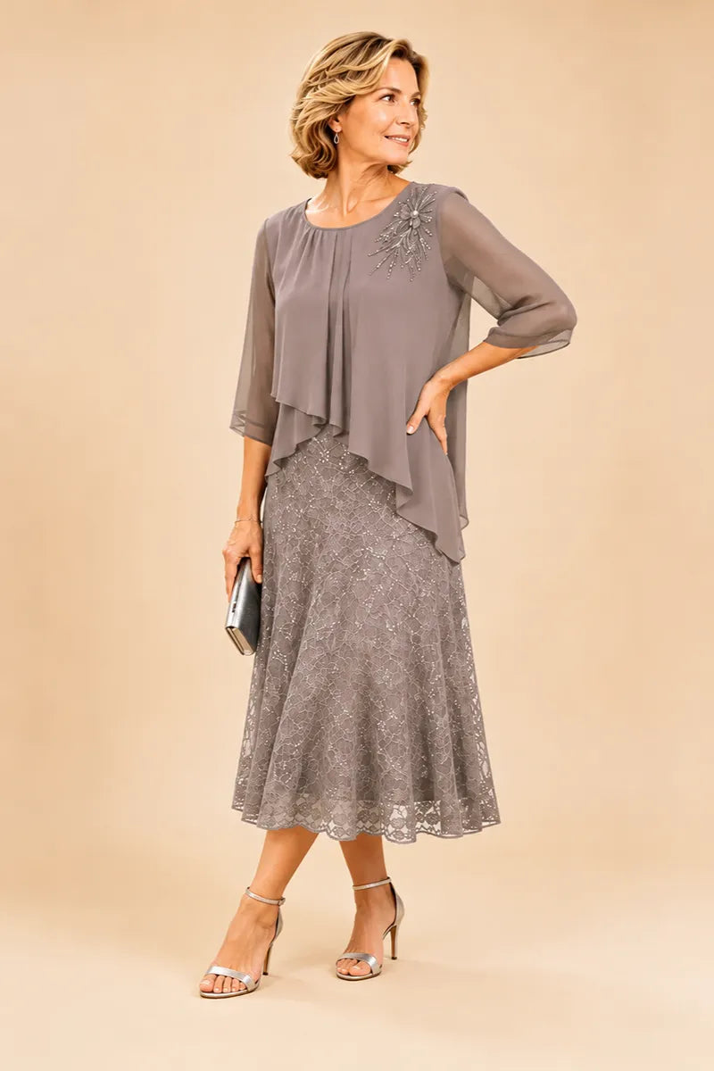 Overlay Mother of the Bride Dress