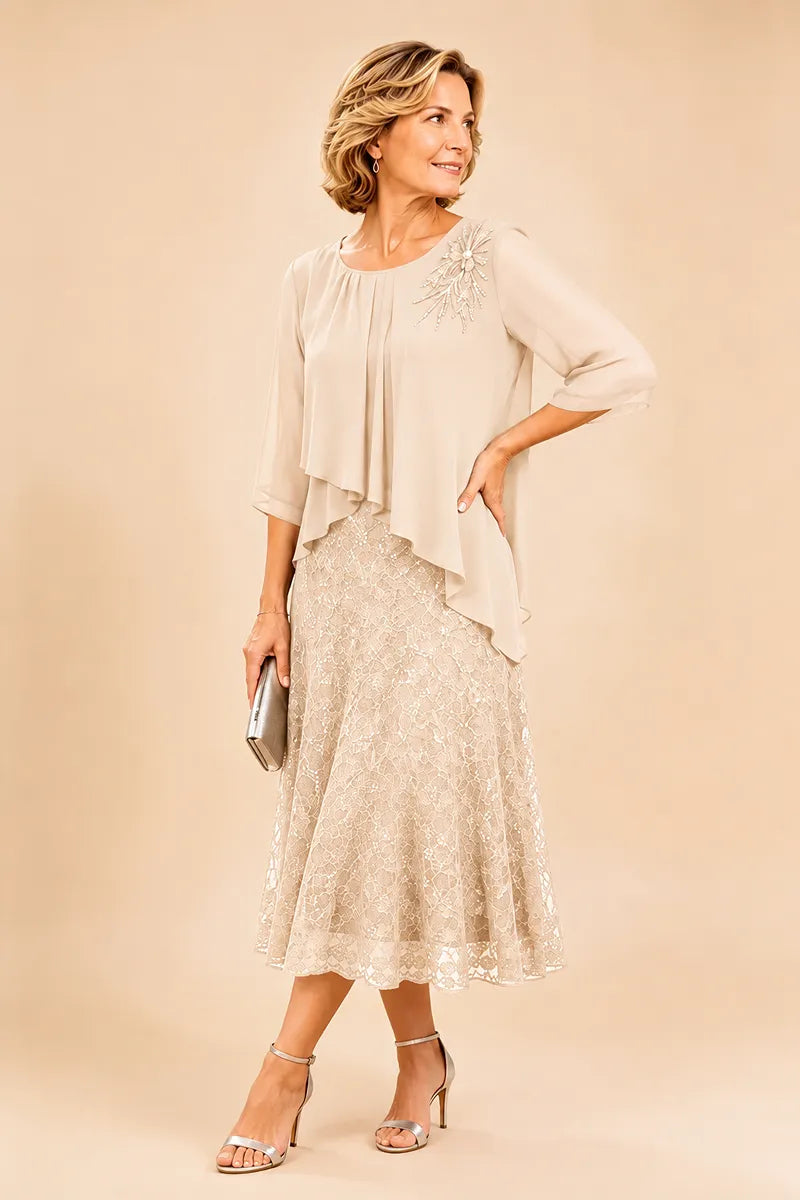 Overlay Mother of the Bride Dress