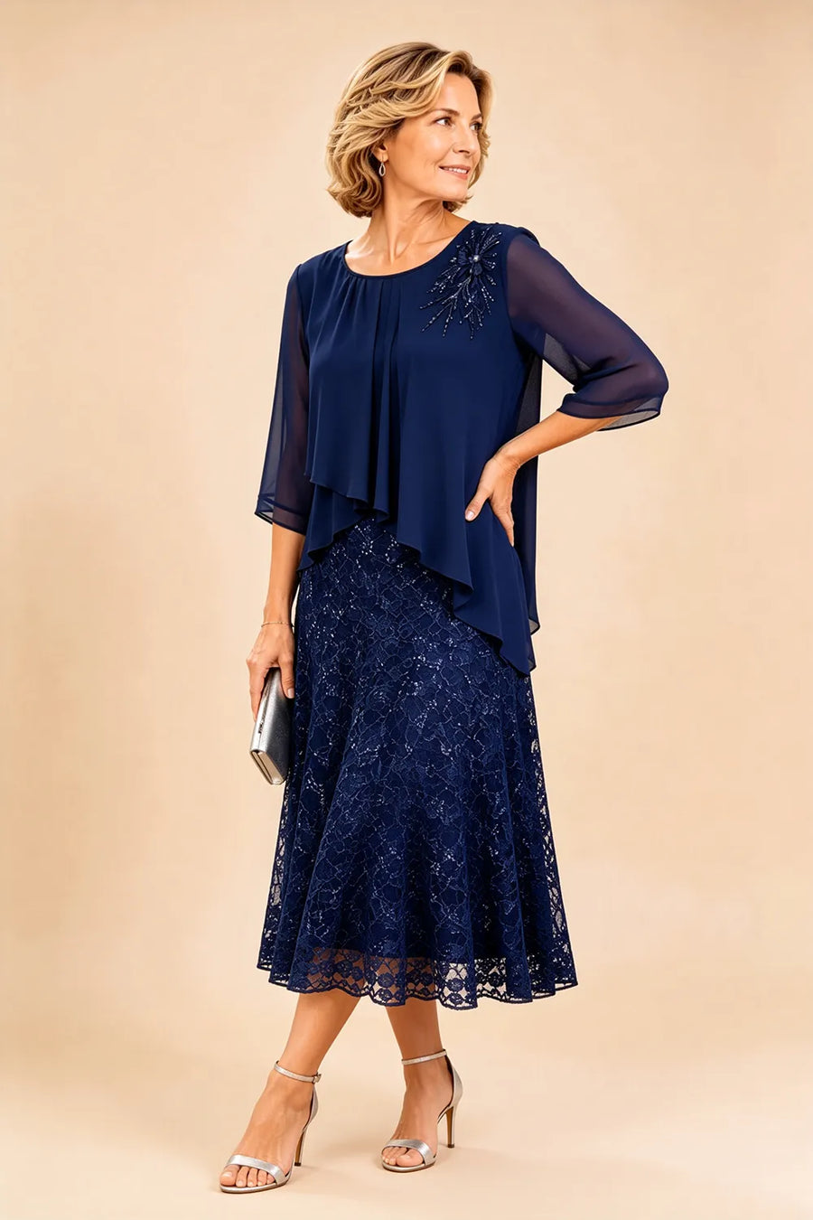 Overlay Mother of the Bride Dress