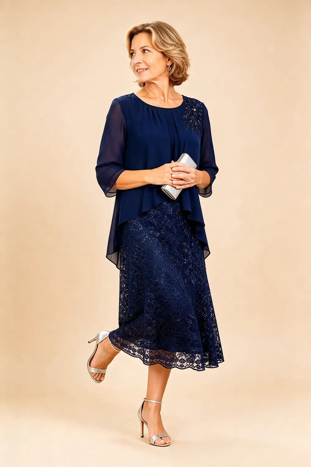 Overlay Mother of the Bride Dress