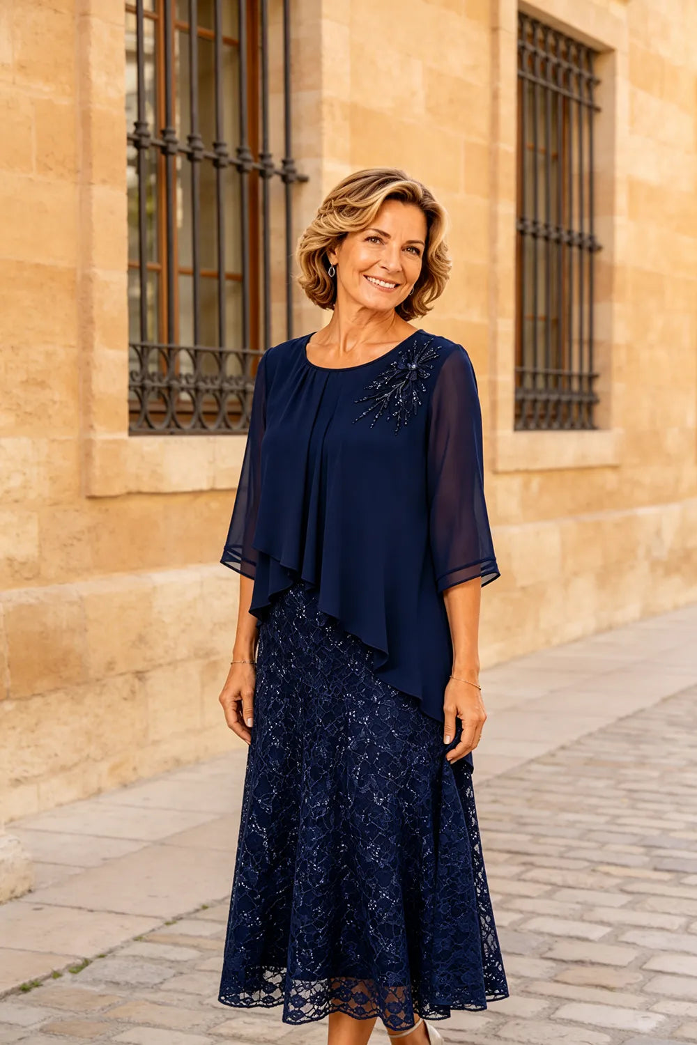 Overlay Mother of the Bride Dress