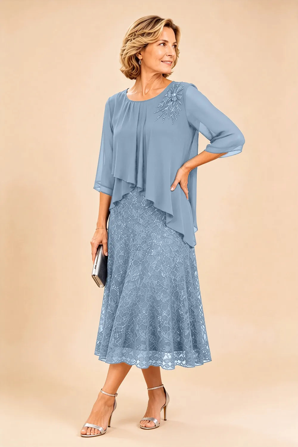 Overlay Mother of the Bride Dress