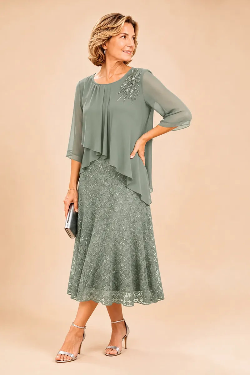 Overlay Mother of the Bride Dress