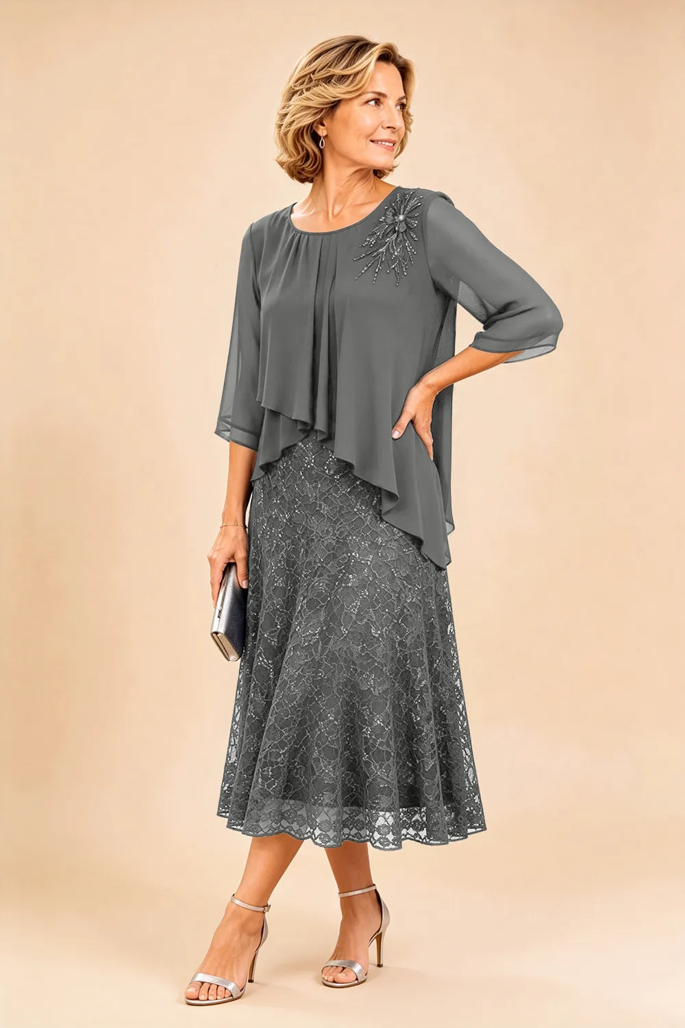 Overlay Mother of the Bride Dress