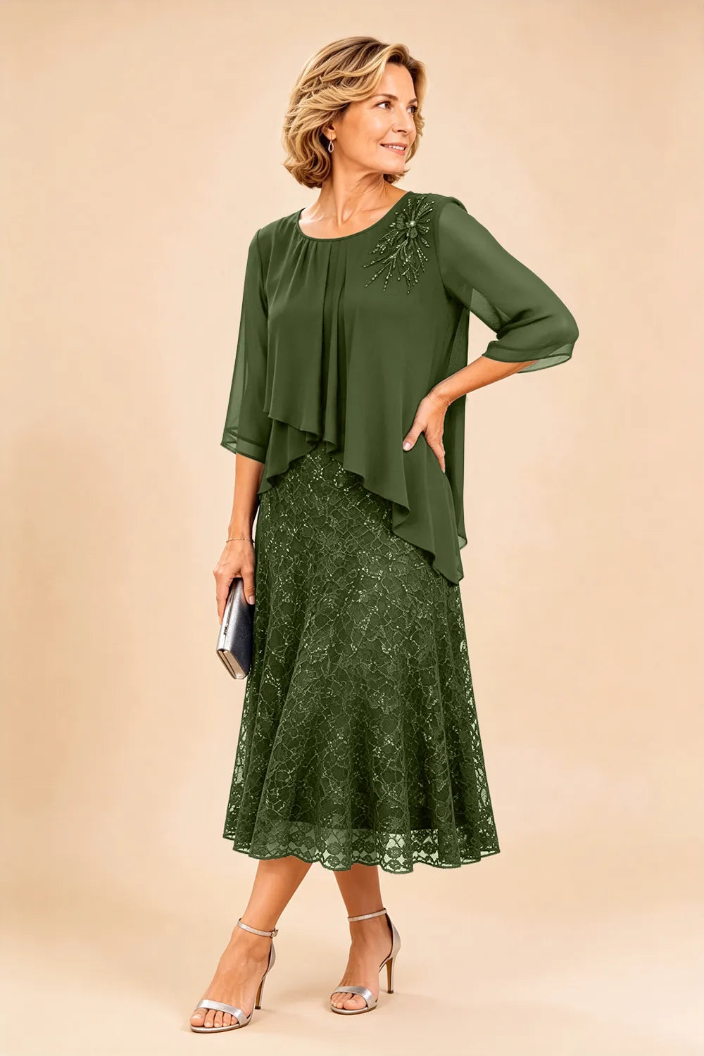 Overlay Mother of the Bride Dress