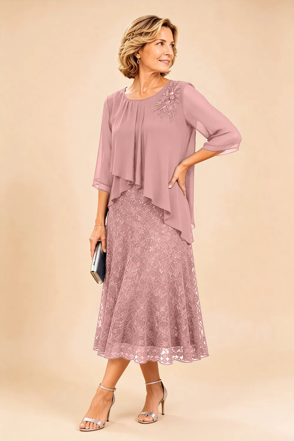 Overlay Mother of the Bride Dress