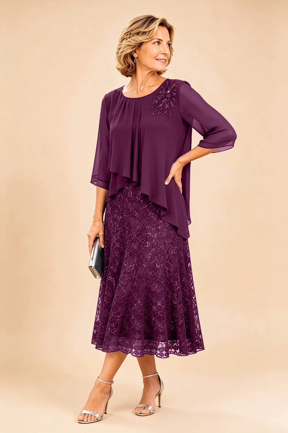 Overlay Mother of the Bride Dress