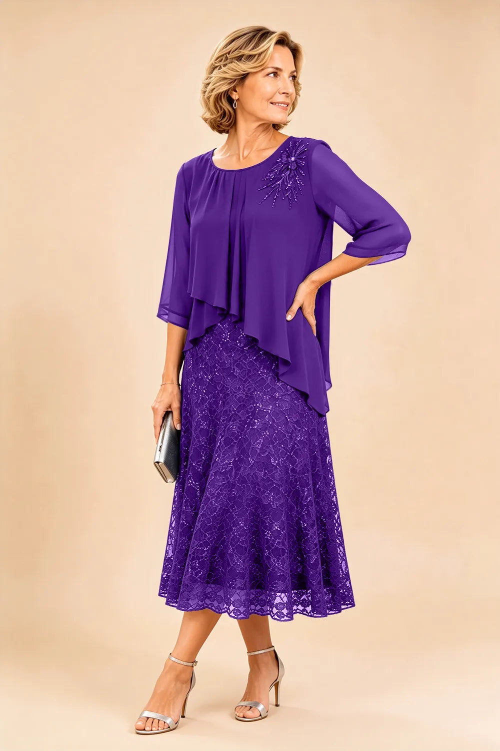 Overlay Mother of the Bride Dress