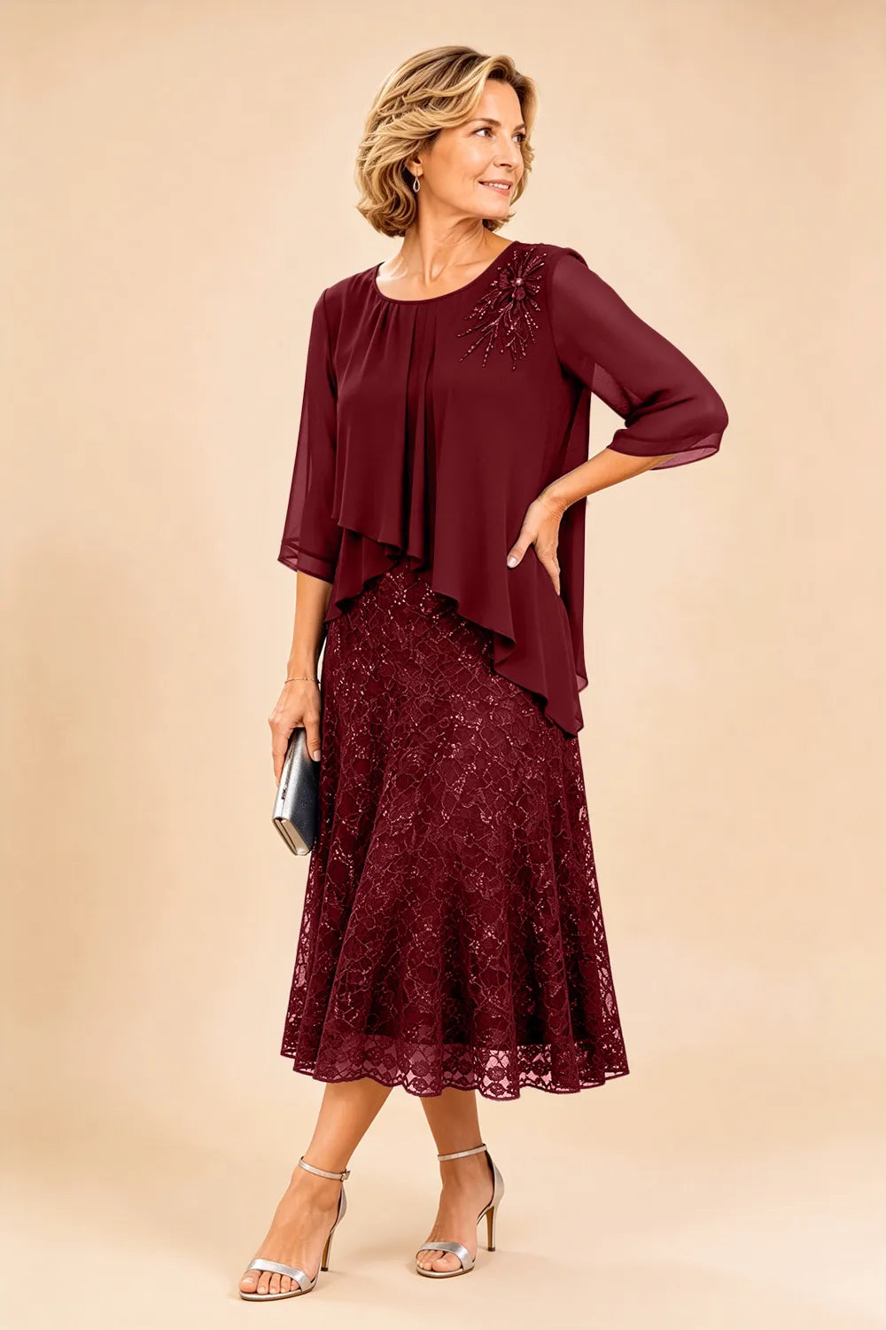 Overlay Mother of the Bride Dress