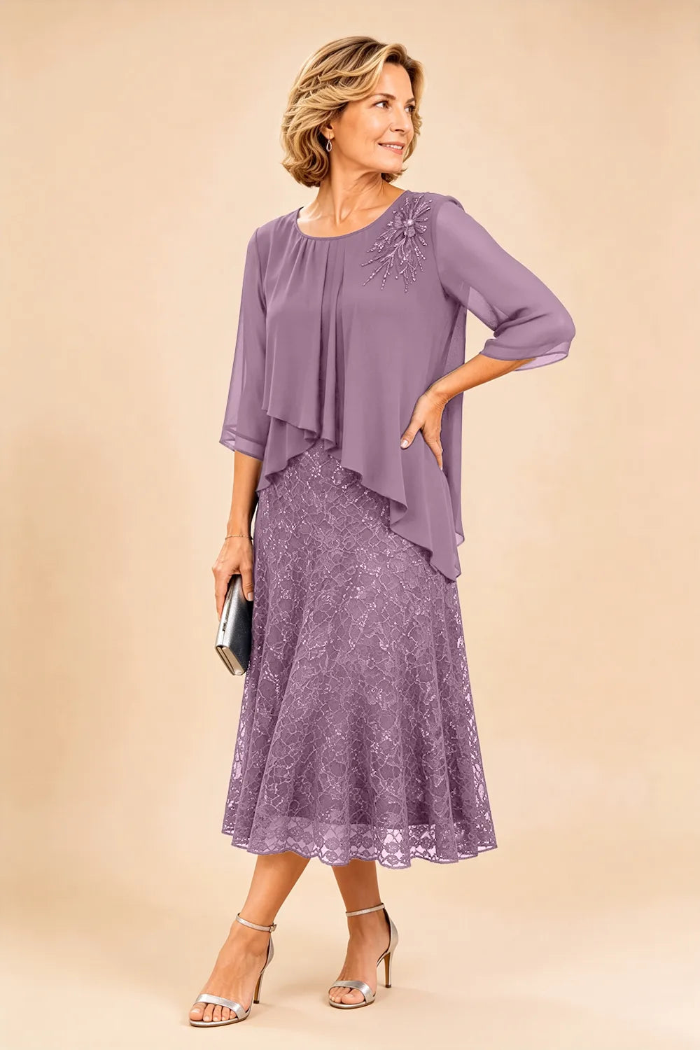 Overlay Mother of the Bride Dress
