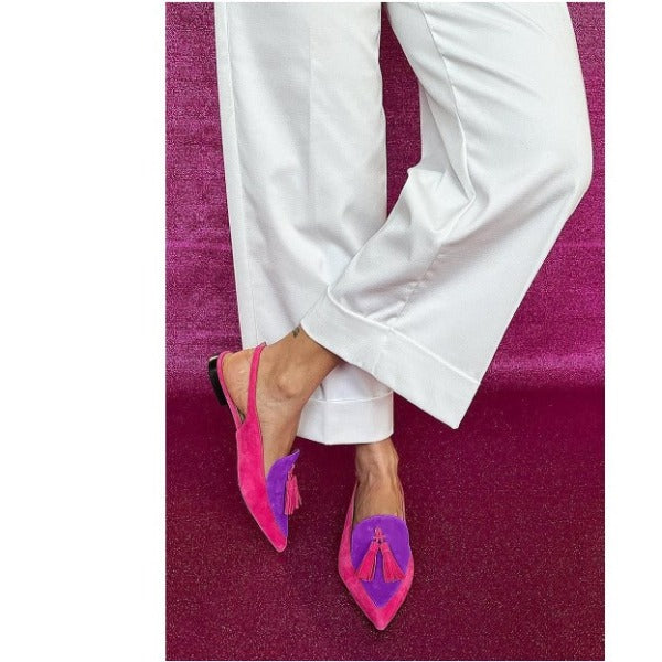 Slingback Elena — Fuchsia and Purple