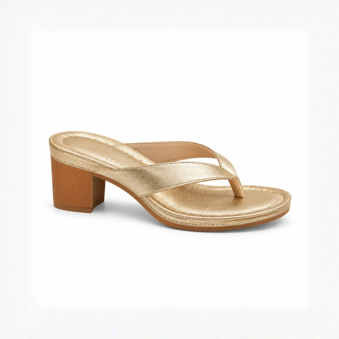 Zoe | Cushioned Toe-Post Heeled Sandals