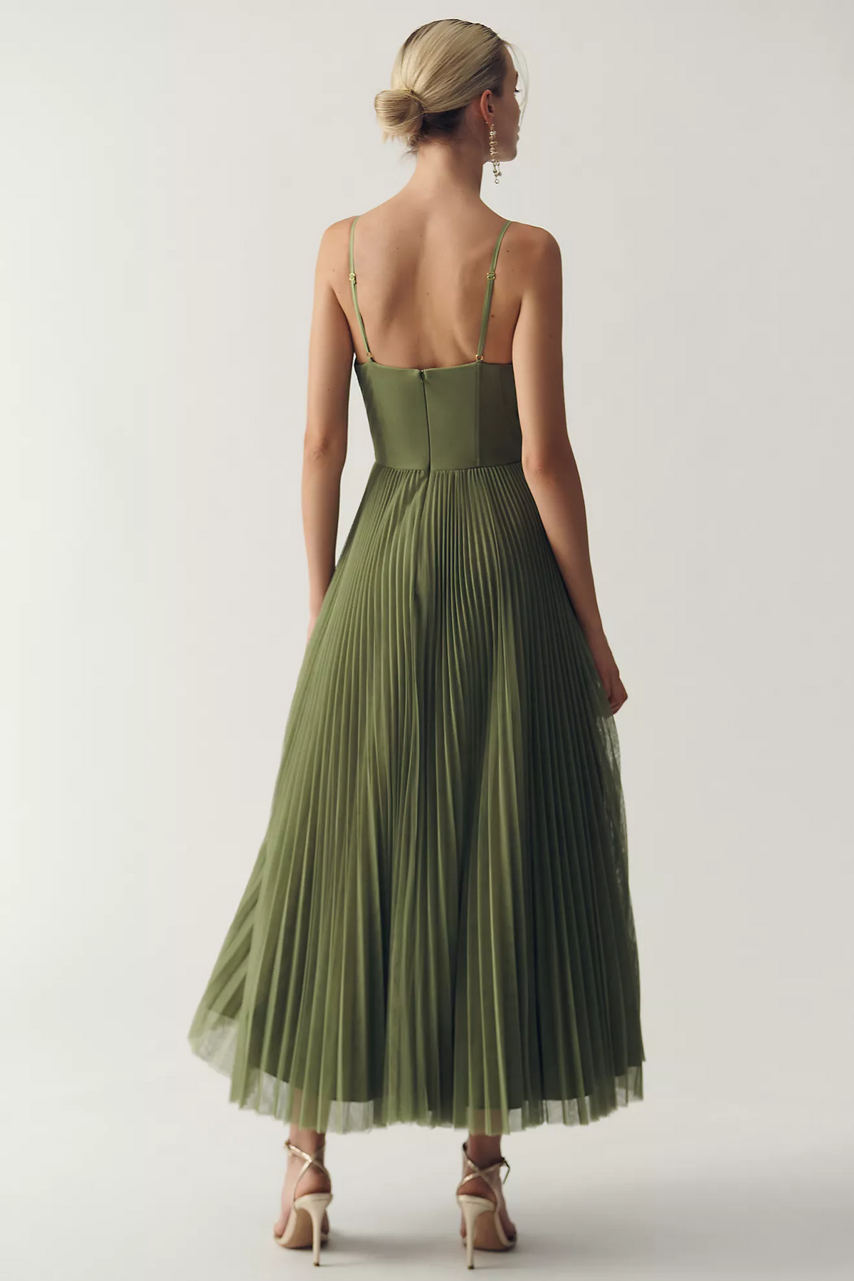 Structured Corset Midi Dress for Women