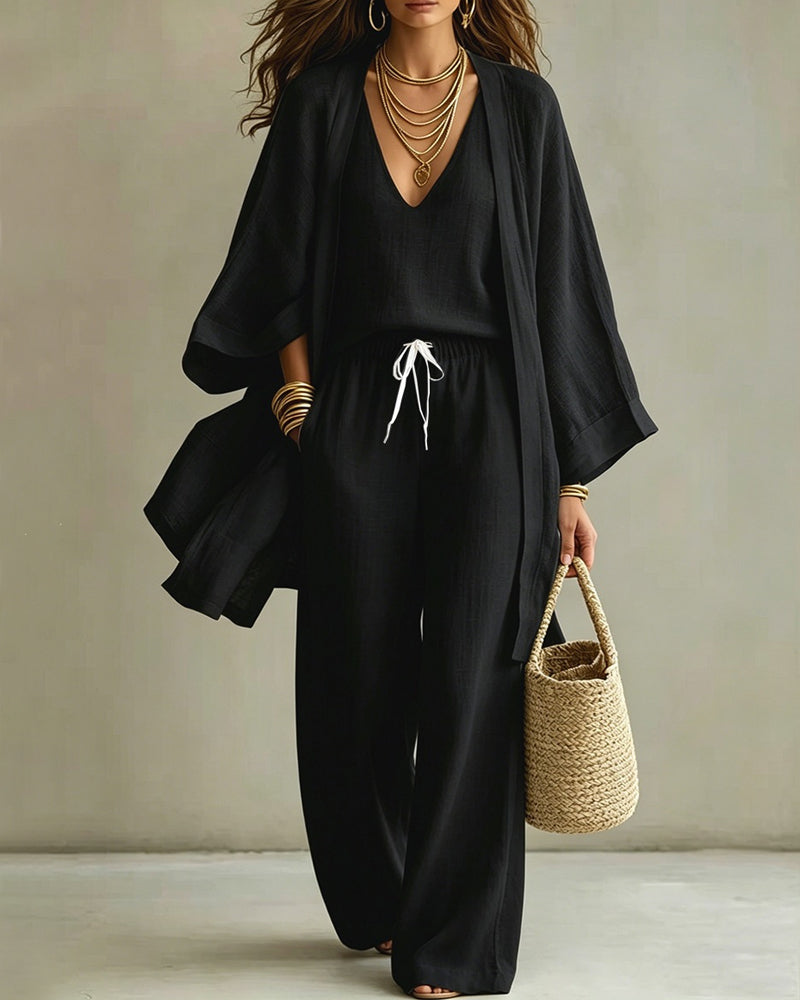 Soft Loose Fit Vest Pants Set