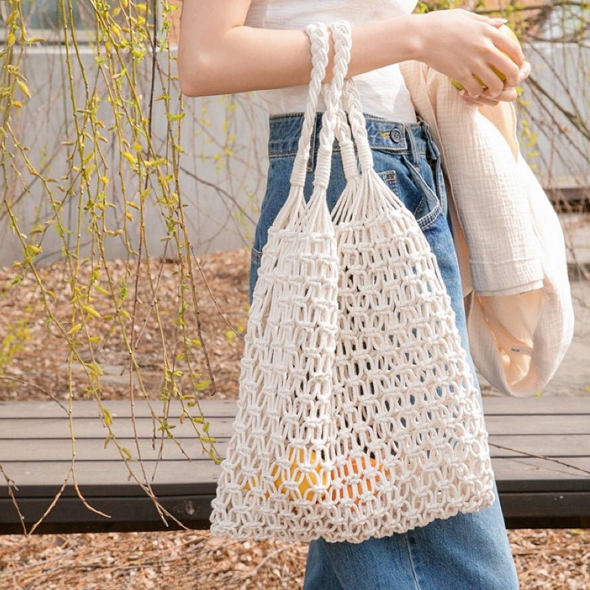 Grace | Handmade Macrame Mesh Tote Bag