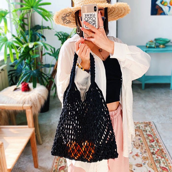 Grace | Handmade Macrame Mesh Tote Bag