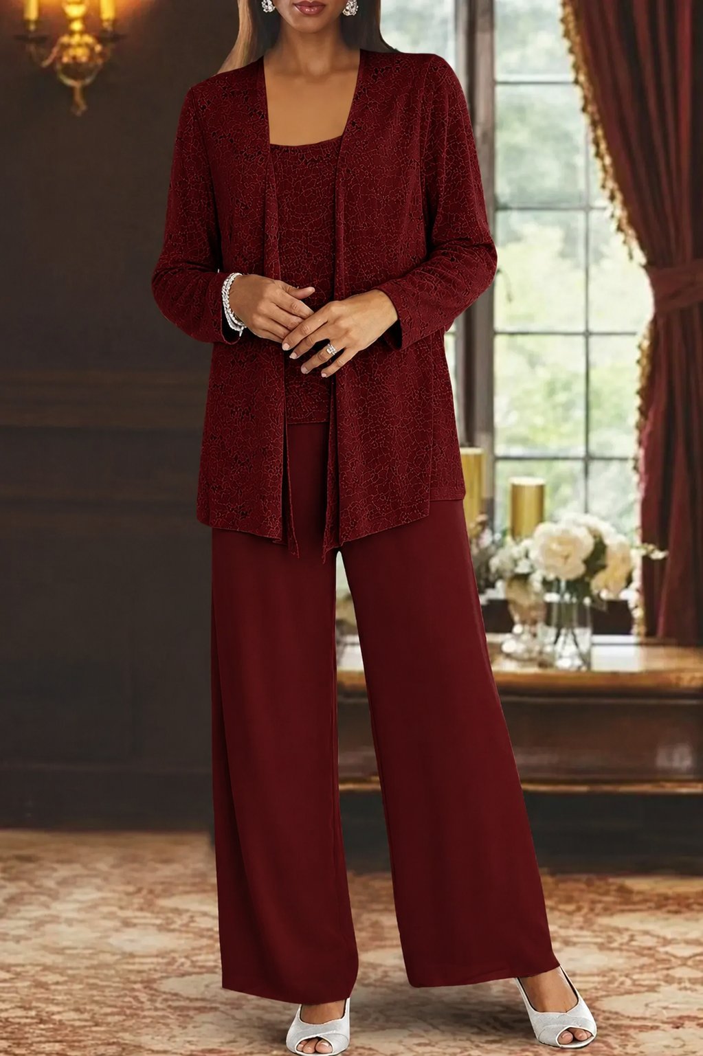 Luna | Elegant Layered Three-Piece Trousers Set for Women