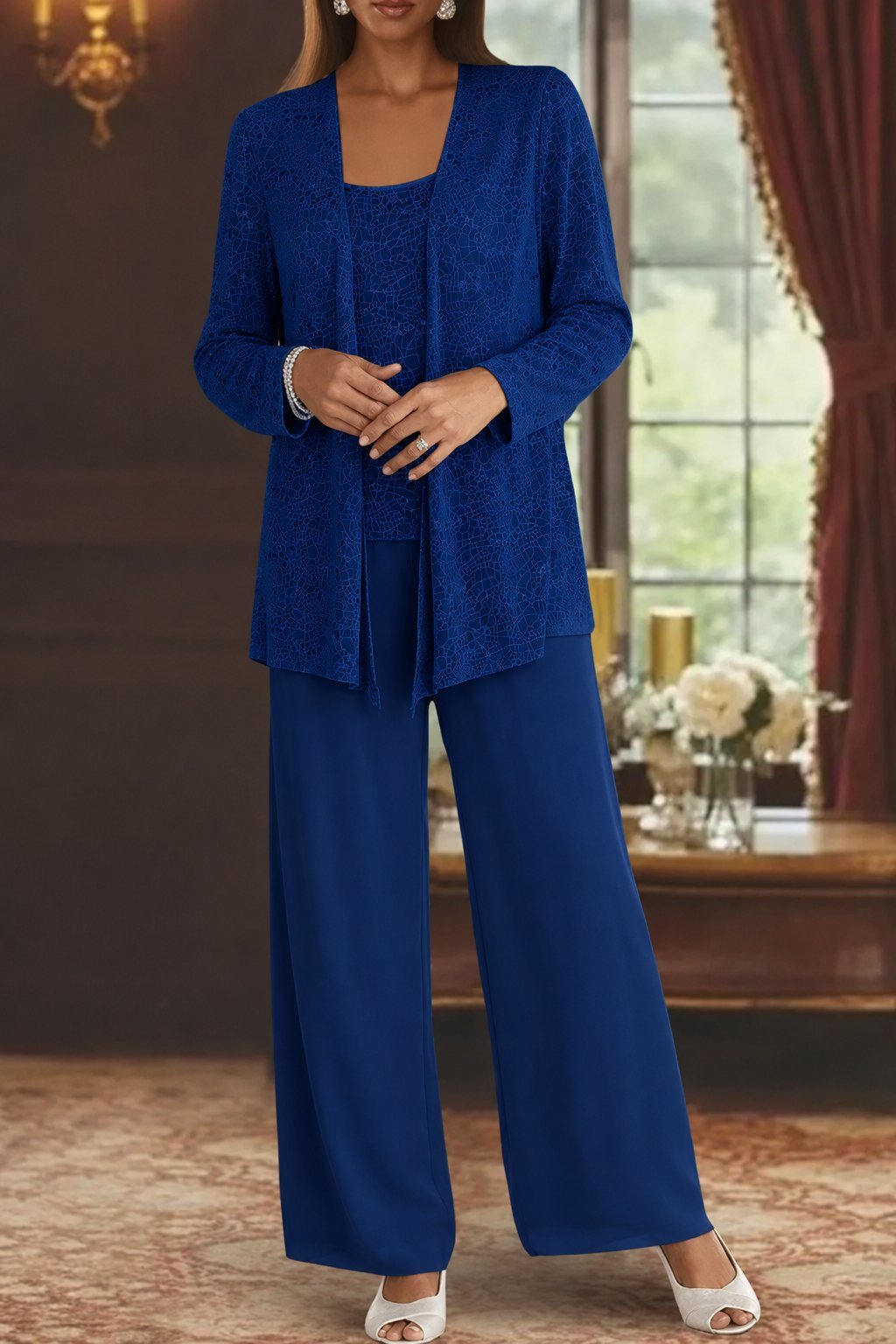 Luna | Elegant Layered Three-Piece Trousers Set for Women