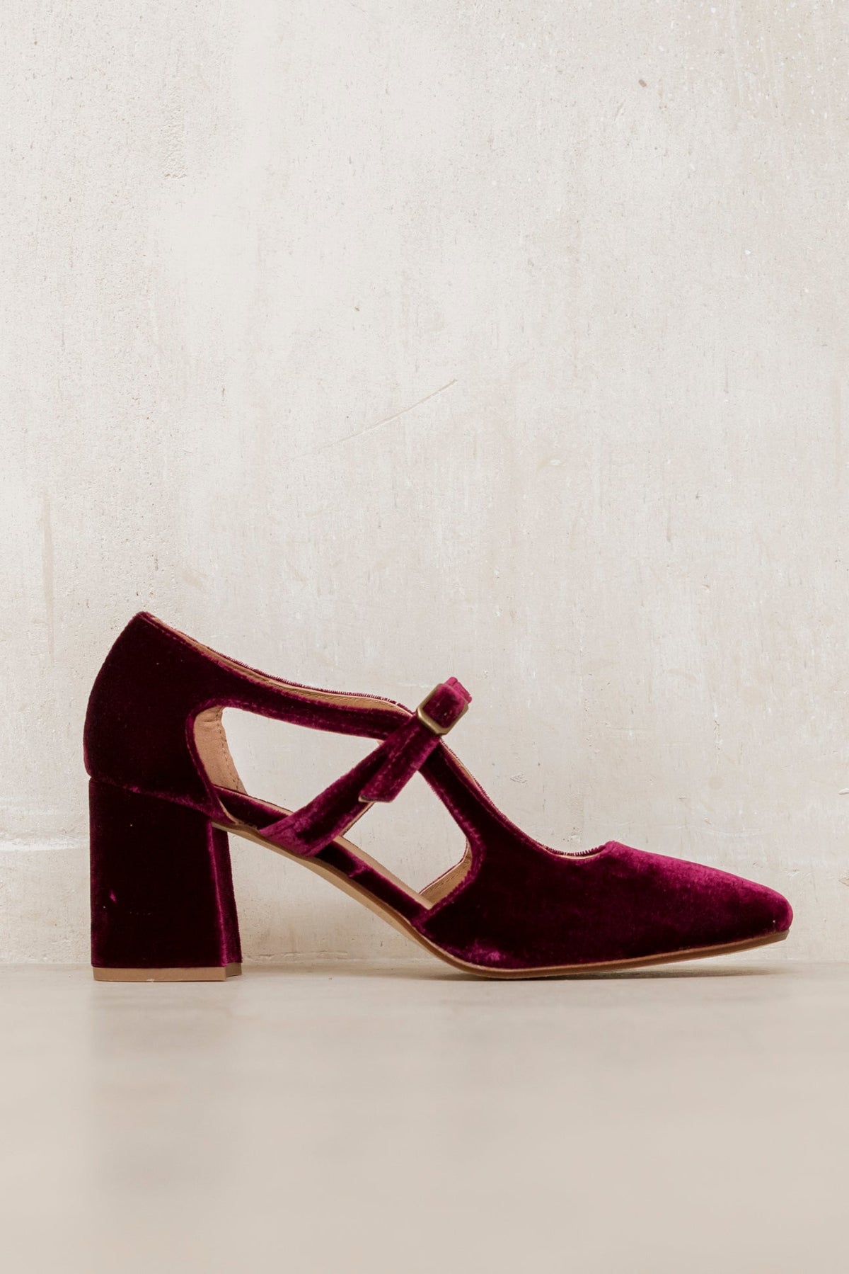 Sandra Burgundy Heels