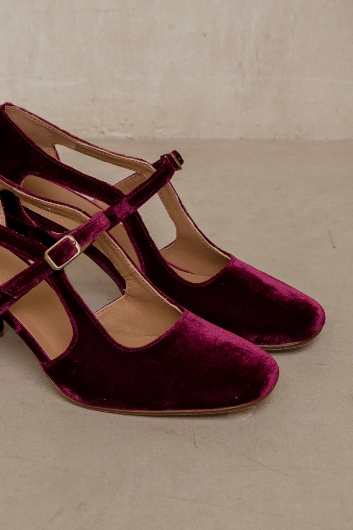 Sandra Burgundy Heels